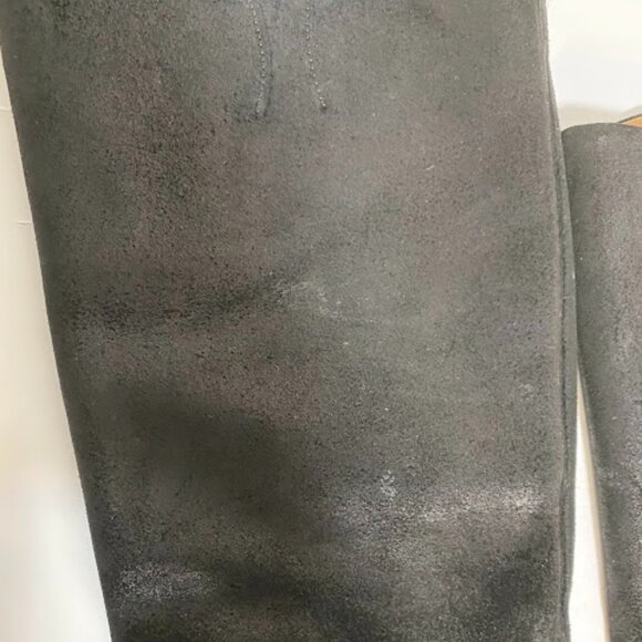 Rag & Bone New York Black Suede Tall Moto Boots - Size 36 - Picture 6 of 13